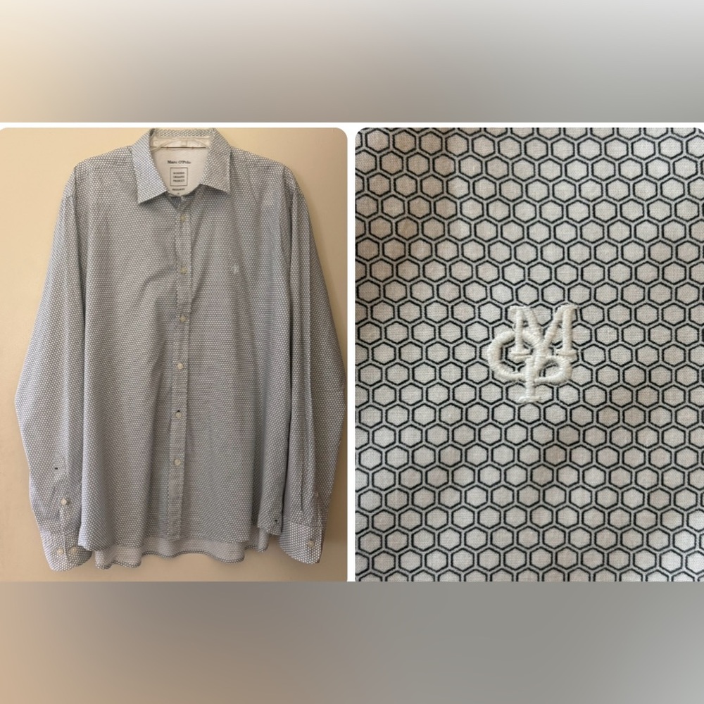 MARC O’POLO Modern Organic Regular Fit Mens Long Sleeve Button Down Shirt  XL